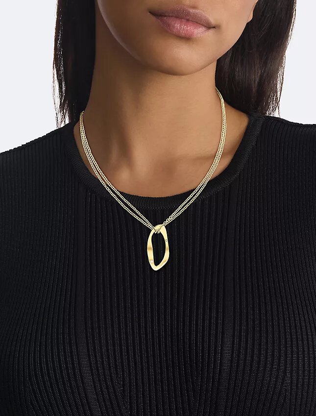 Round Organic Shape Pendant Necklace Round Organic Shape Pendant Necklace