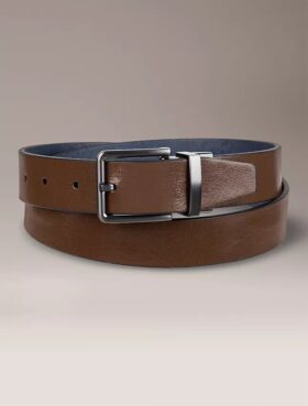 Saffiano Leather Reversible Belt