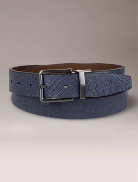 Saffiano Leather Reversible Belt