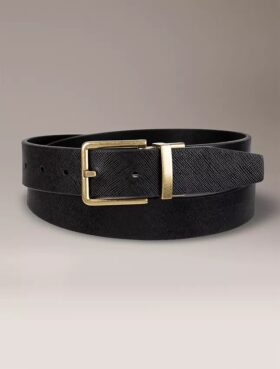 Saffiano Leather Reversible Belt