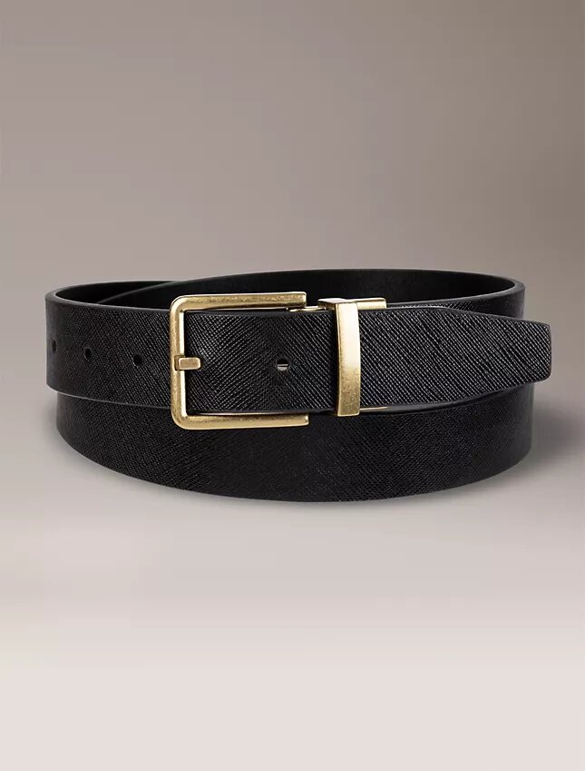 Saffiano Leather Reversible Belt Saffiano Leather Reversible Belt
