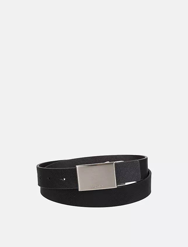 Saffiano Reversible Plaque Buckle Belt Saffiano Reversible Plaque Buckle Belt