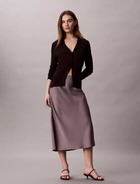 Satin Midi Skirt