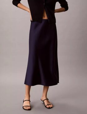 Satin Midi Skirt