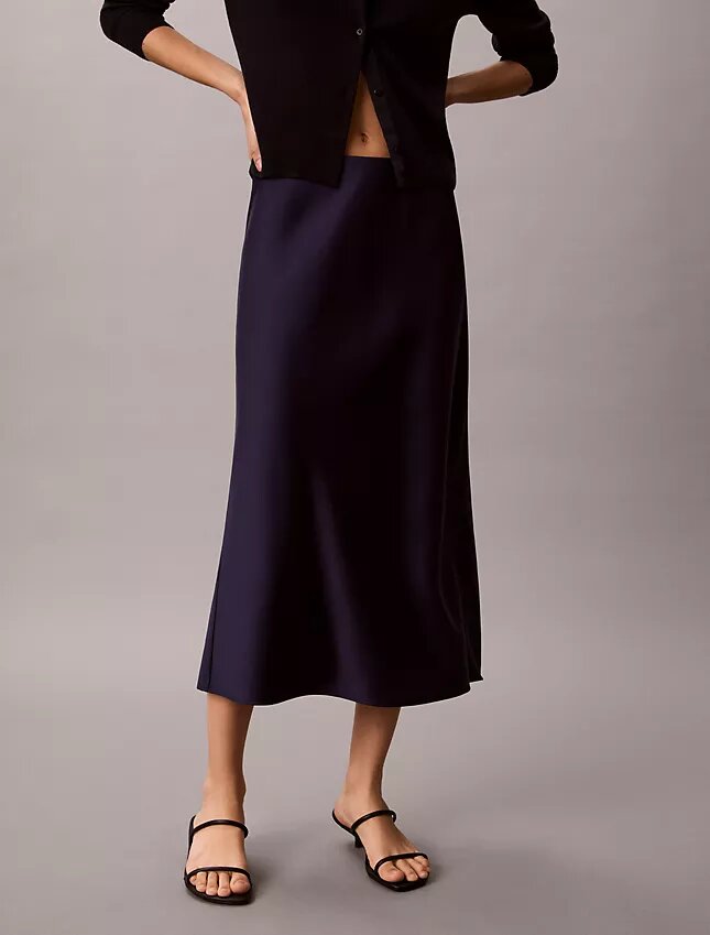 Satin Midi Skirt Satin Midi Skirt