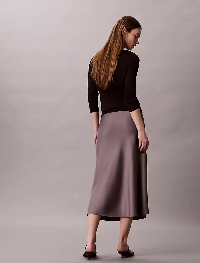 Satin Midi Skirt Satin Midi Skirt