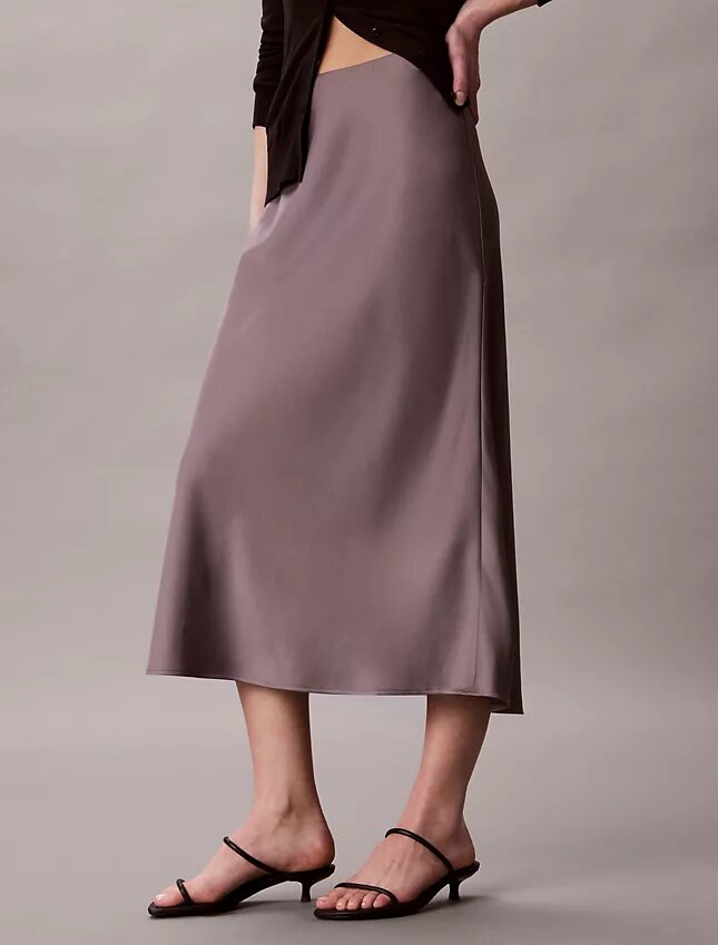 Satin Midi Skirt Satin Midi Skirt