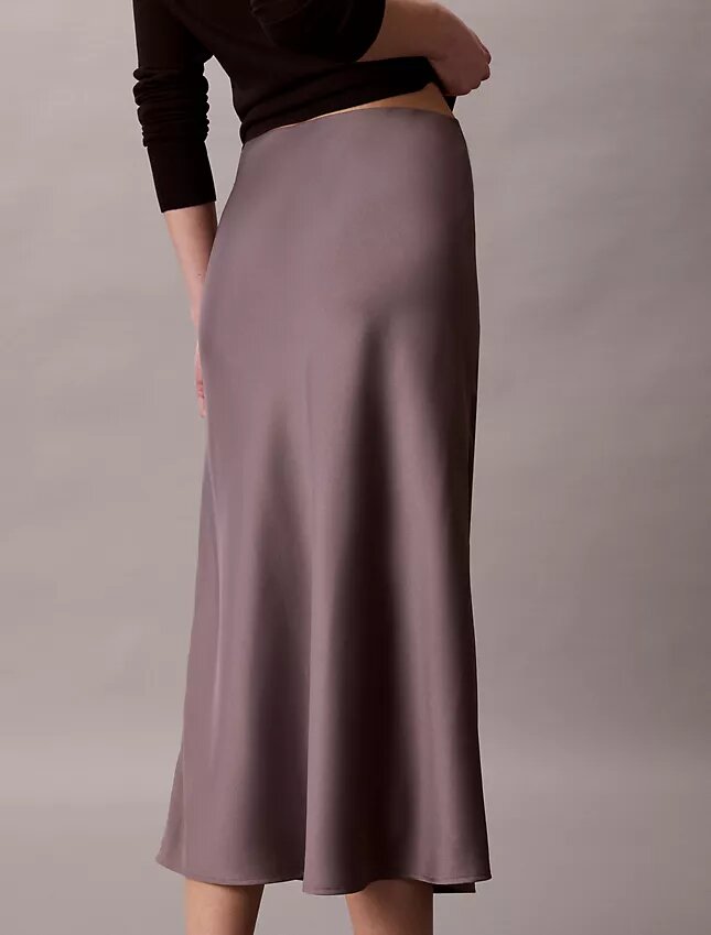 Satin Midi Skirt Satin Midi Skirt