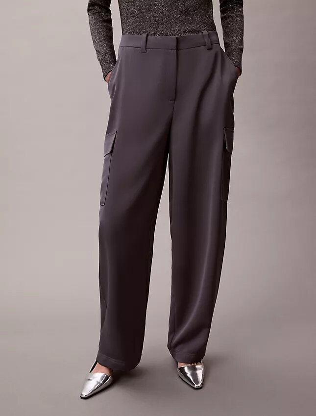 Satin Twill Relaxed Cargo Pants Satin Twill Relaxed Cargo Pants