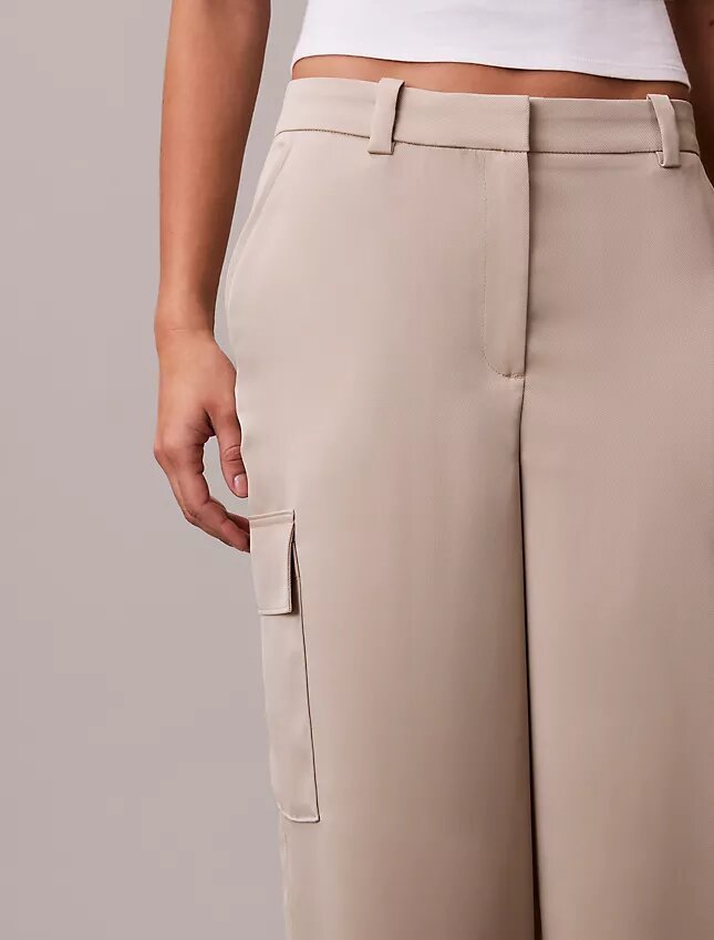 Satin Twill Relaxed Cargo Pants Satin Twill Relaxed Cargo Pants