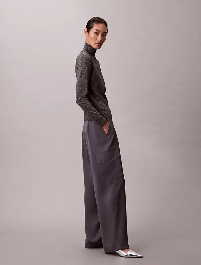 Satin Twill Relaxed Cargo Pants Satin Twill Relaxed Cargo Pants