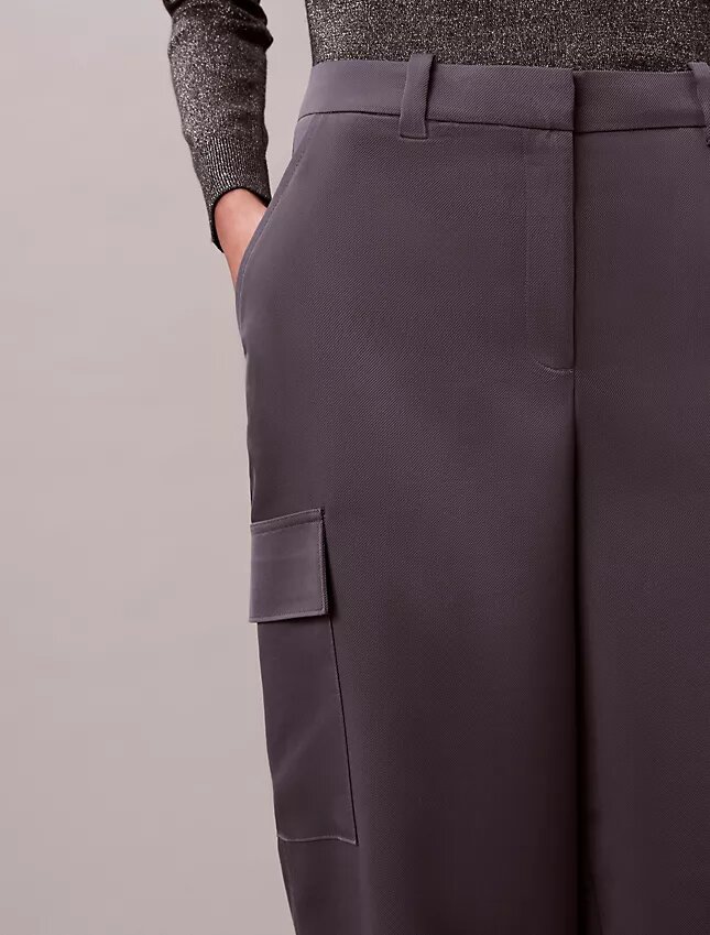 Satin Twill Relaxed Cargo Pants Satin Twill Relaxed Cargo Pants