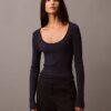 Scoop Neck Rib Sweater Scoop Neck Rib Sweater