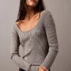 Scoop Neck Rib Sweater Scoop Neck Rib Sweater