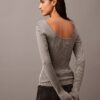 Scoop Neck Rib Sweater Scoop Neck Rib Sweater
