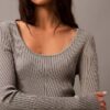 Scoop Neck Rib Sweater Scoop Neck Rib Sweater