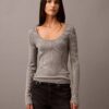 Scoop Neck Rib Sweater Scoop Neck Rib Sweater