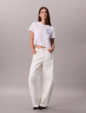 Script Logo Cropped Boxy T-Shirt