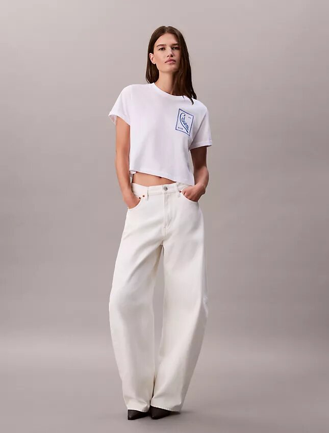 Script Logo Cropped Boxy T-Shirt Script Logo Cropped Boxy T-Shirt