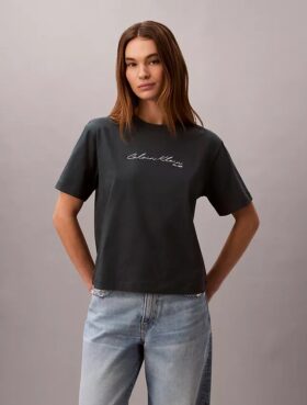Script Logo Graphic Boxy T-Shirt