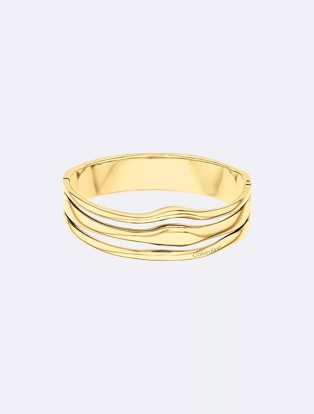 Sculptural Fluid Shape Hinged Bangle Sculptural Fluid Shape Hinged Bangle