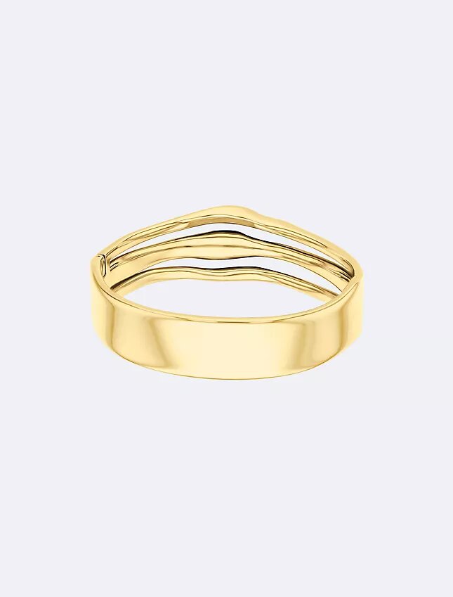 Sculptural Fluid Shape Hinged Bangle Sculptural Fluid Shape Hinged Bangle