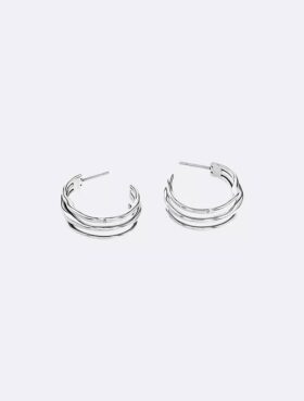 Sculptural Fluid Shape Hoop Earrings Sculptural Fluid Shape Hoop Earrings