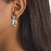 Sculptural Fluid Shape Hoop Earrings Sculptural Fluid Shape Hoop Earrings