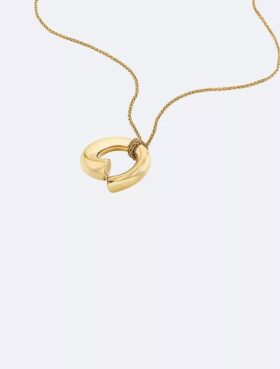 Sculptural Round Pendant Necklace