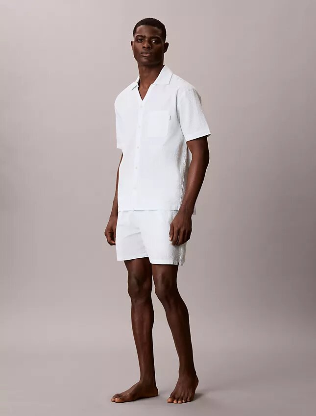 Seersucker Relaxed Sleep Button-Down Shirt Seersucker Relaxed Sleep Button-Down Shirt