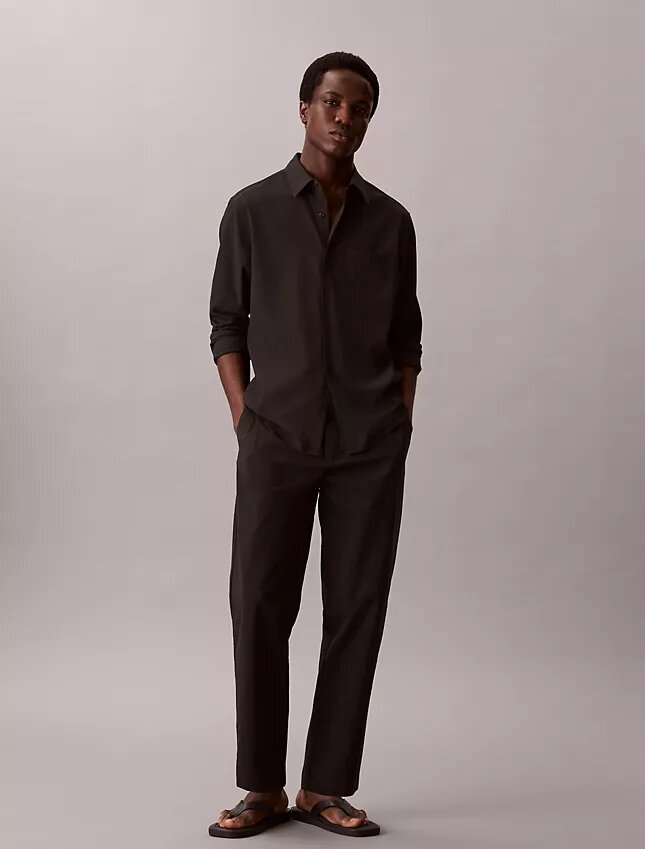 Seersucker Straight Pants Seersucker Straight Pants