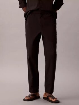 Seersucker Straight Pants