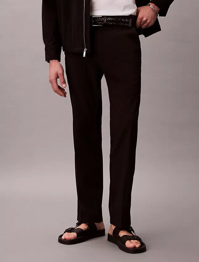 Seersucker Straight Pants Seersucker Straight Pants