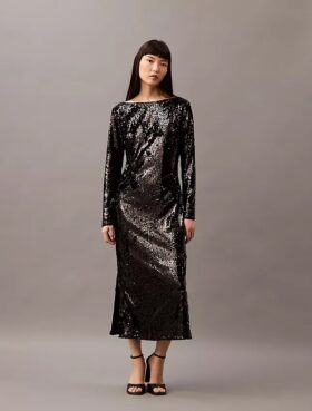 Sequin Midi Dress