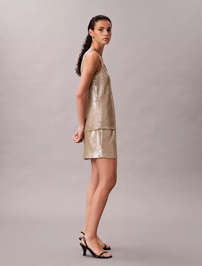Sequin Scoop Neck Tank Top Sequin Scoop Neck Tank Top