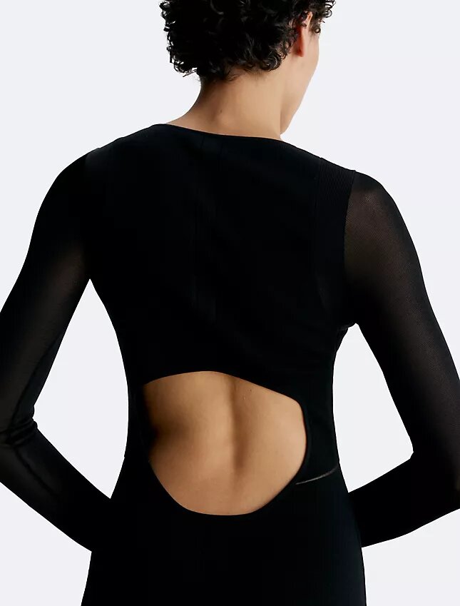 Sheer Cut out Back Maxi Dress Sheer Cut out Back Maxi Dress