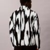 Sherpa Printed Relaxed Mock Neck Jacket Sherpa Printed Relaxed Mock Neck Jacket