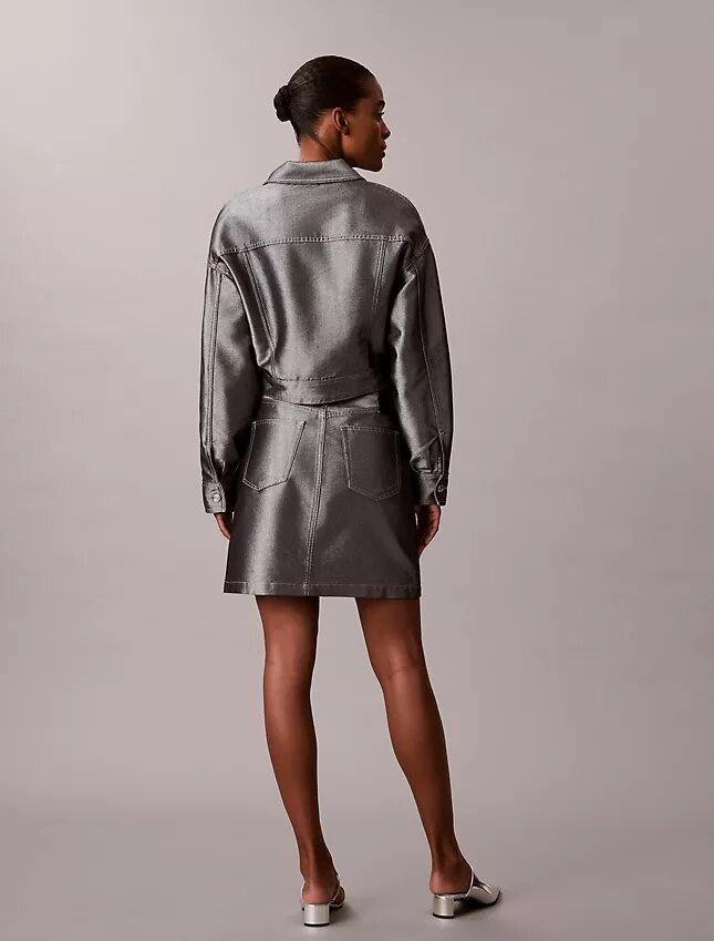 Shine Denim A-Line Skirt Shine Denim A-Line Skirt