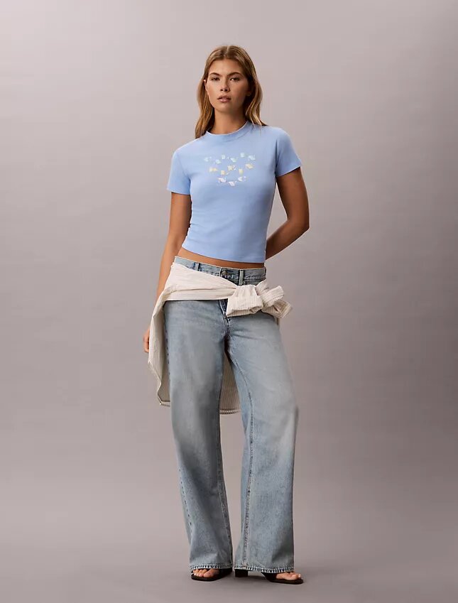 Slim Tiered Logo Graphic Tee Slim Tiered Logo Graphic Tee