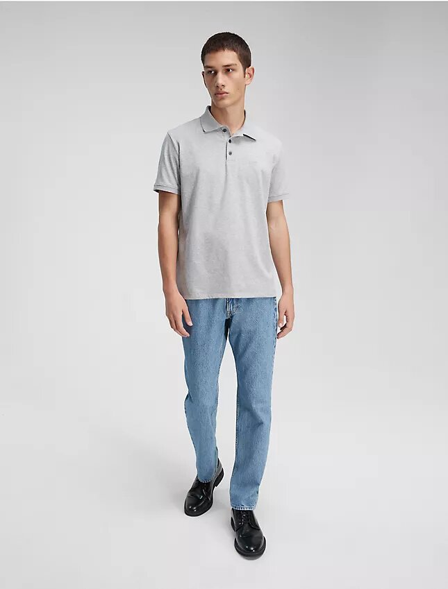 Smooth Cotton Blend Polo Shirt Smooth Cotton Blend Polo Shirt