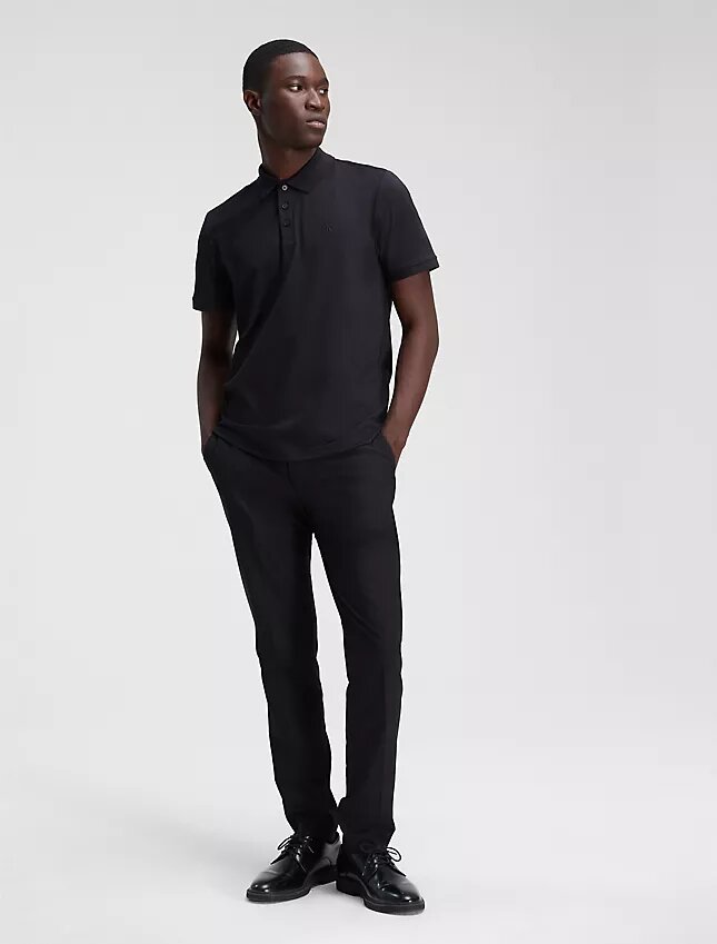 Smooth Cotton Blend Polo Shirt Smooth Cotton Blend Polo Shirt
