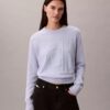 Smooth Cotton Chenille Monogram Sweater