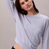 Smooth Cotton Chenille Monogram Sweater