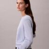 Smooth Cotton Chenille Monogram Sweater
