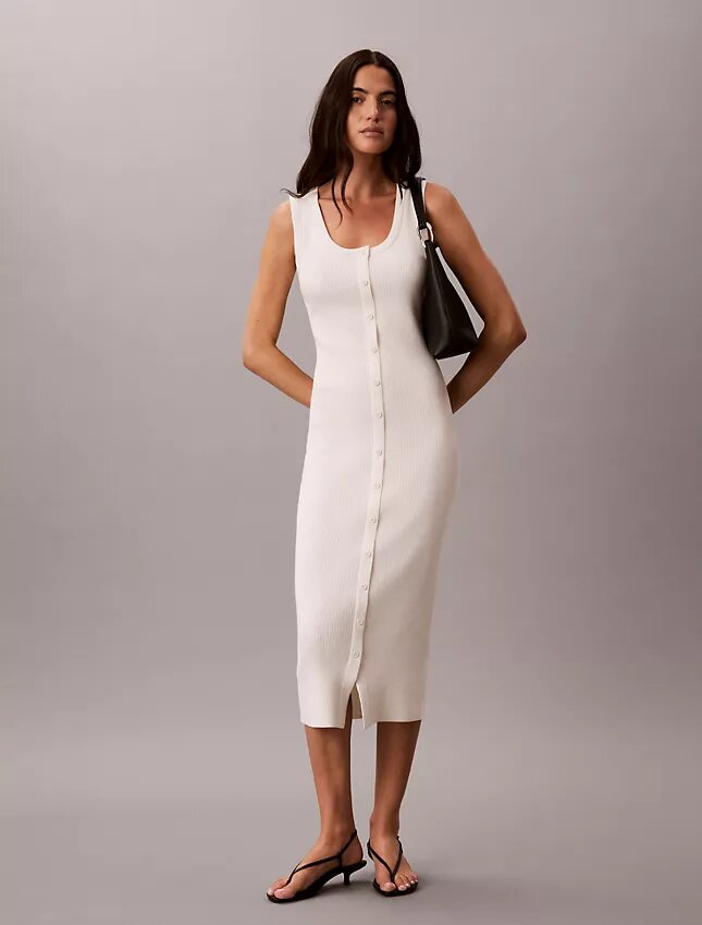 Smooth Cotton Midi Dress Smooth Cotton Midi Dress