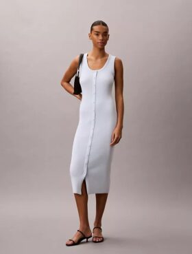 Smooth Cotton Midi Dress