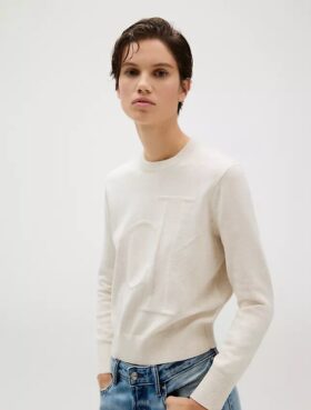 Smooth Cotton Monogram Sweater
