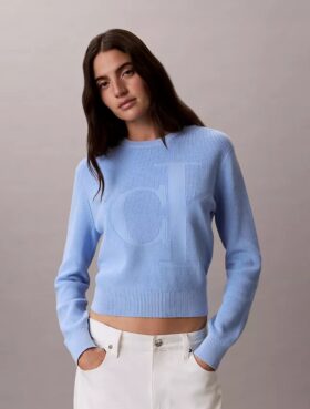Smooth Cotton Monogram Sweater