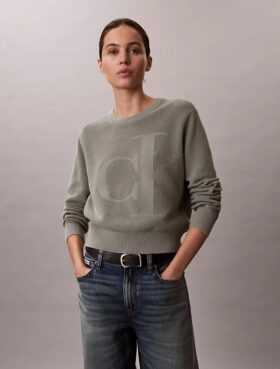 Smooth Cotton Monogram Sweater
