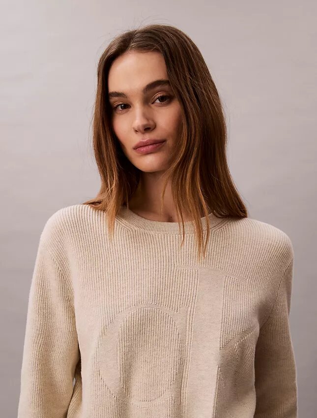 Smooth Cotton Monogram Sweater Smooth Cotton Monogram Sweater